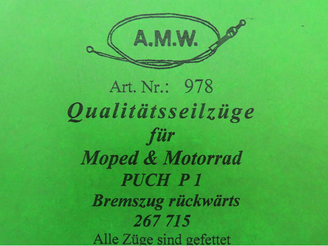 Bowdenzug Puch P1 Bremszug hinten A.M.W.  product